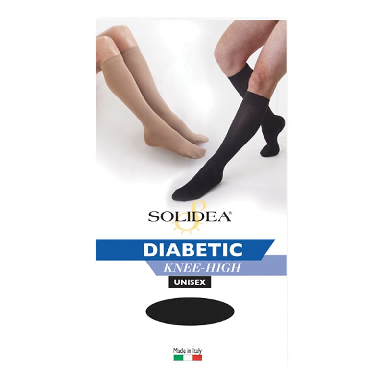 Diabetic knee-high nero 1-s