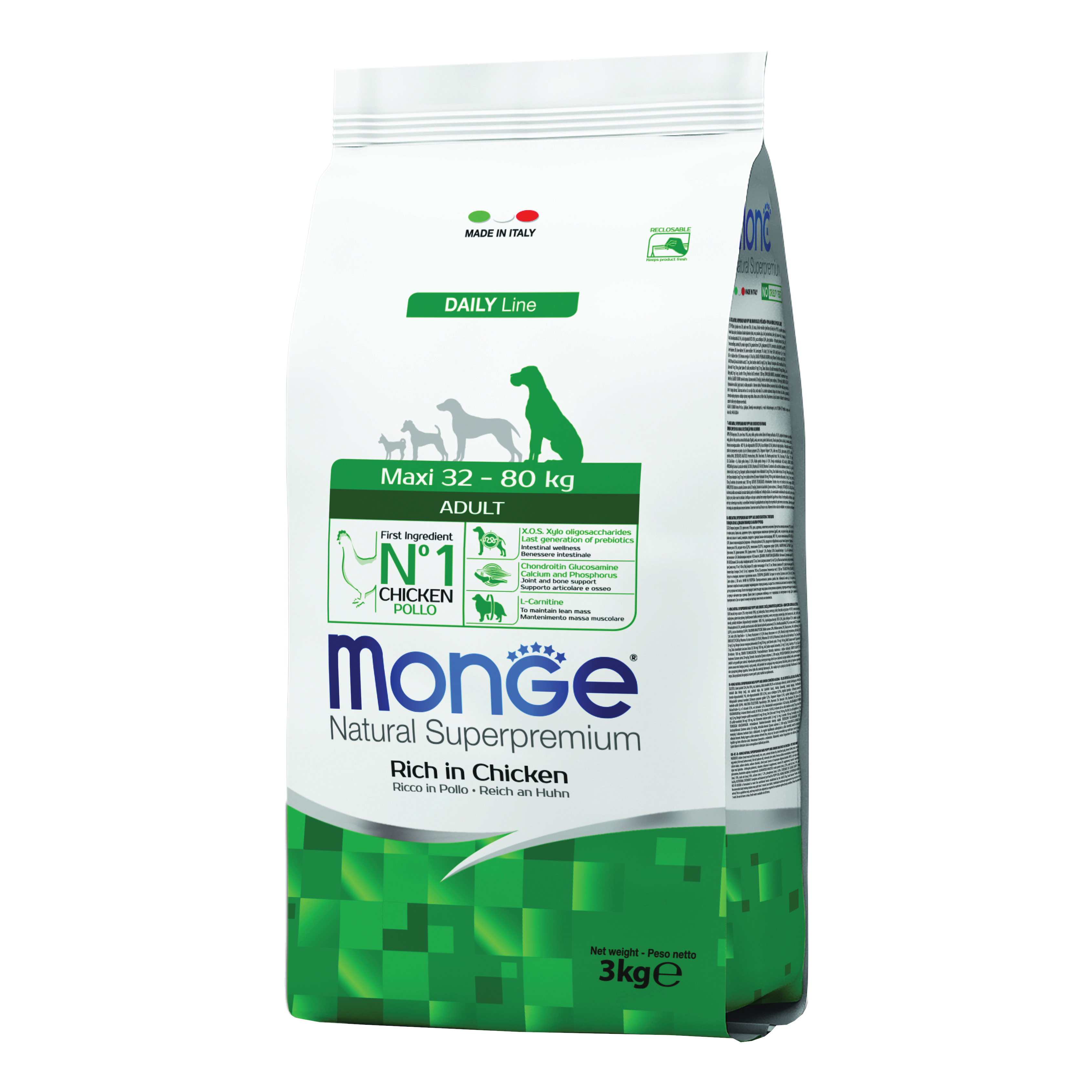 Monge Cane Natural Superpremium Puppy&amp;Junior Maxi Pollo 3 Kg