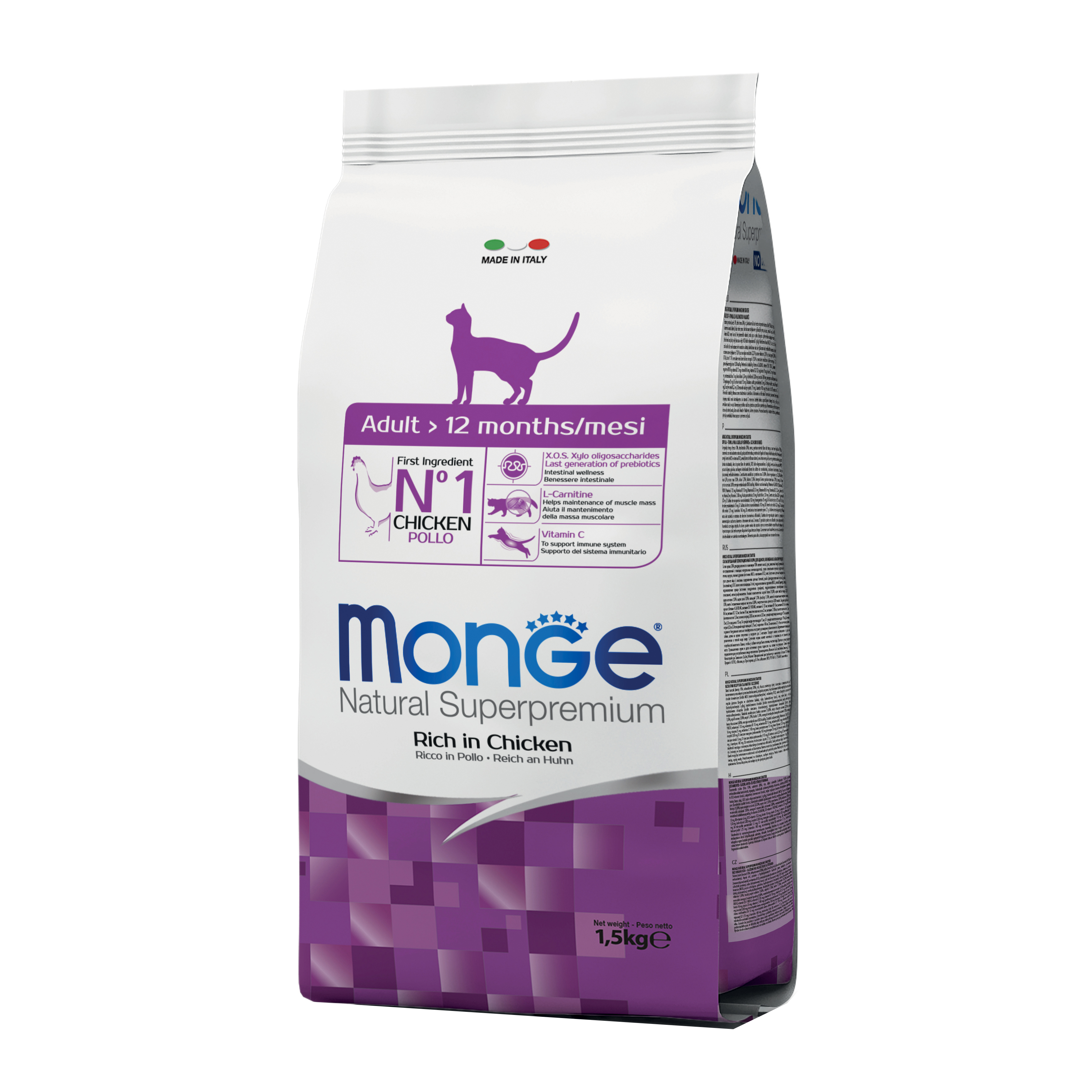 Monge Gatto Natural Superpremium Adulto Pollo 1,5 Kg