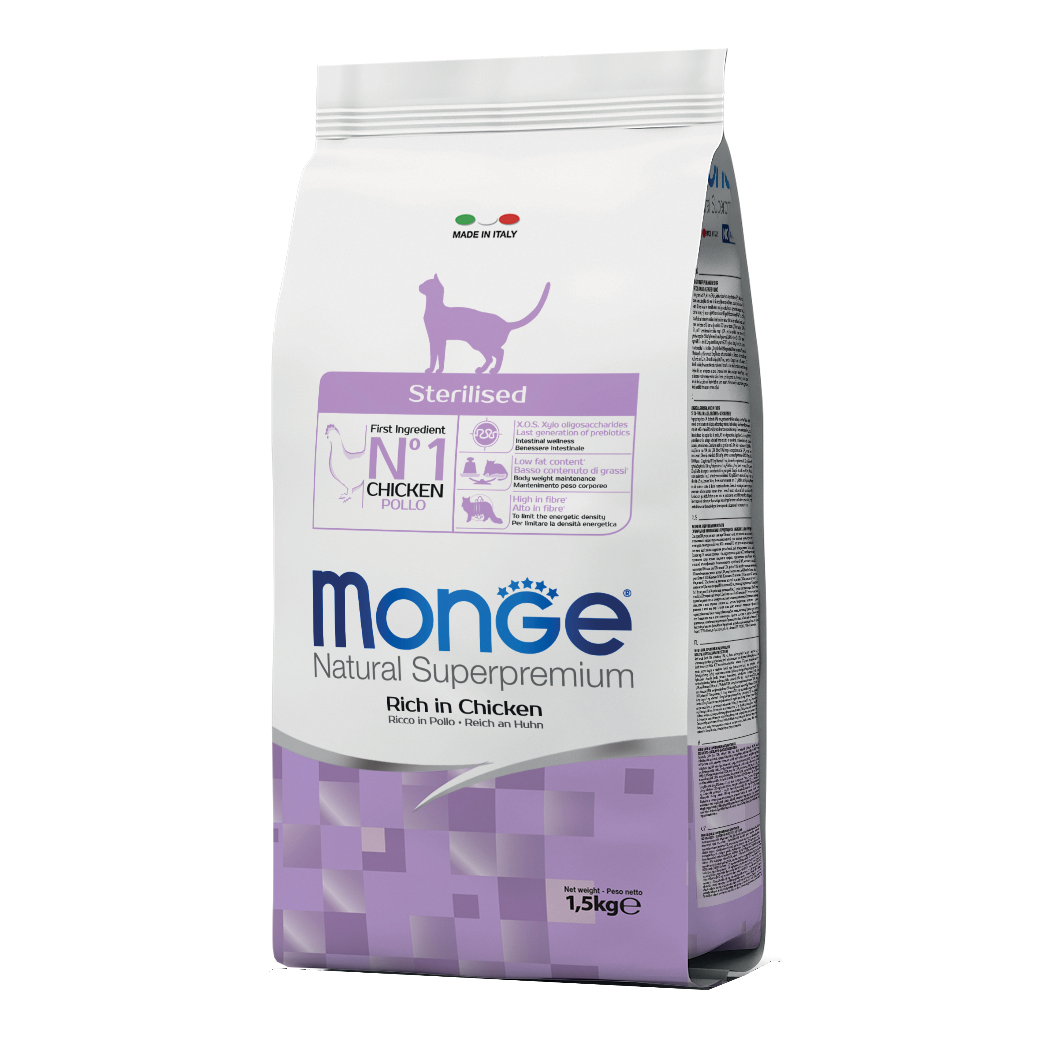Monge Gatto Natural Superpremium Adulto Sterilizzato Pollo 1,5 Kg