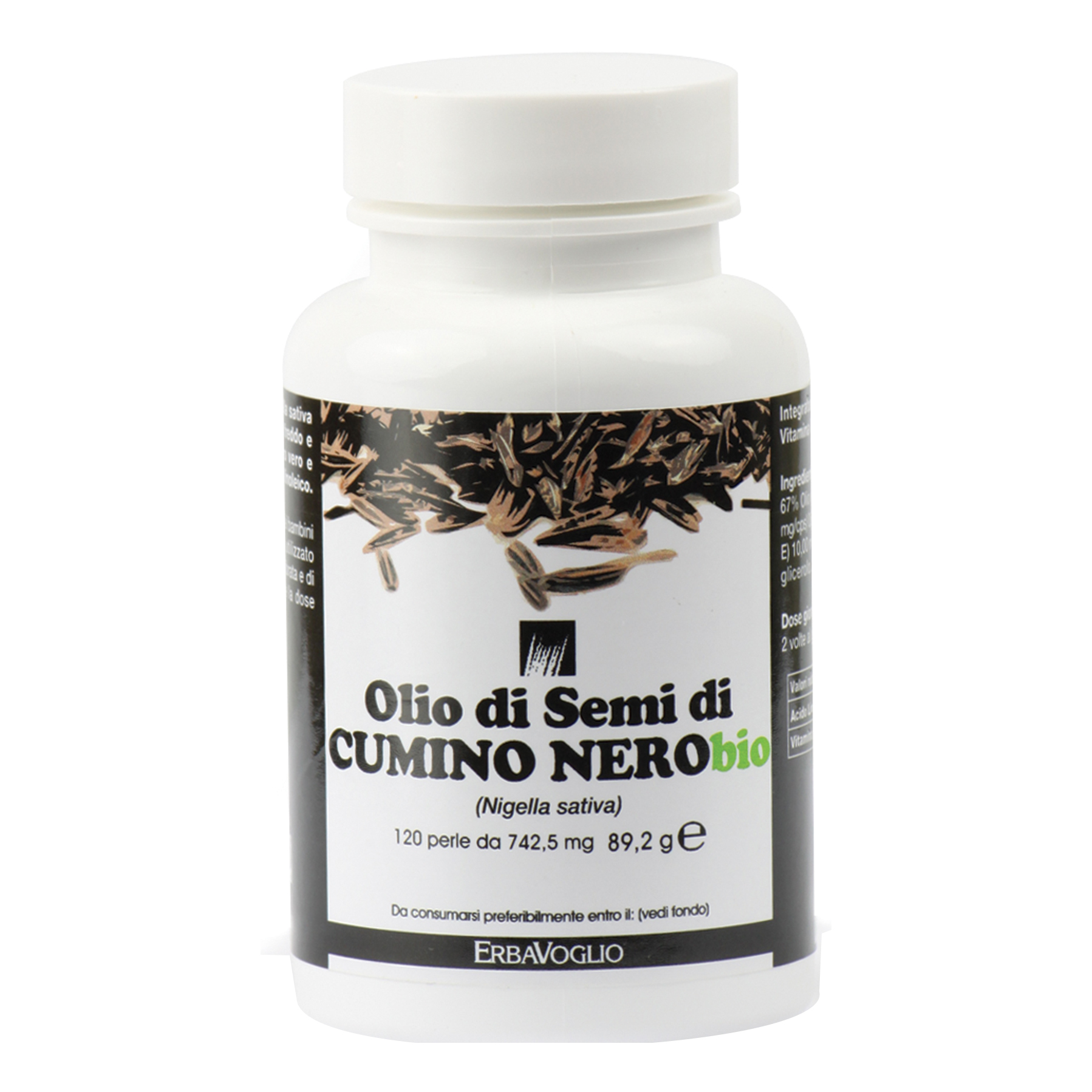 Olio semi cumino nero bio - 120 perle