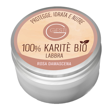 Gesti 100% karite' bio 10 ml rosa damascena labbra