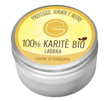 Gesti 100% karite' bio 10 ml limone di sorrento labbra