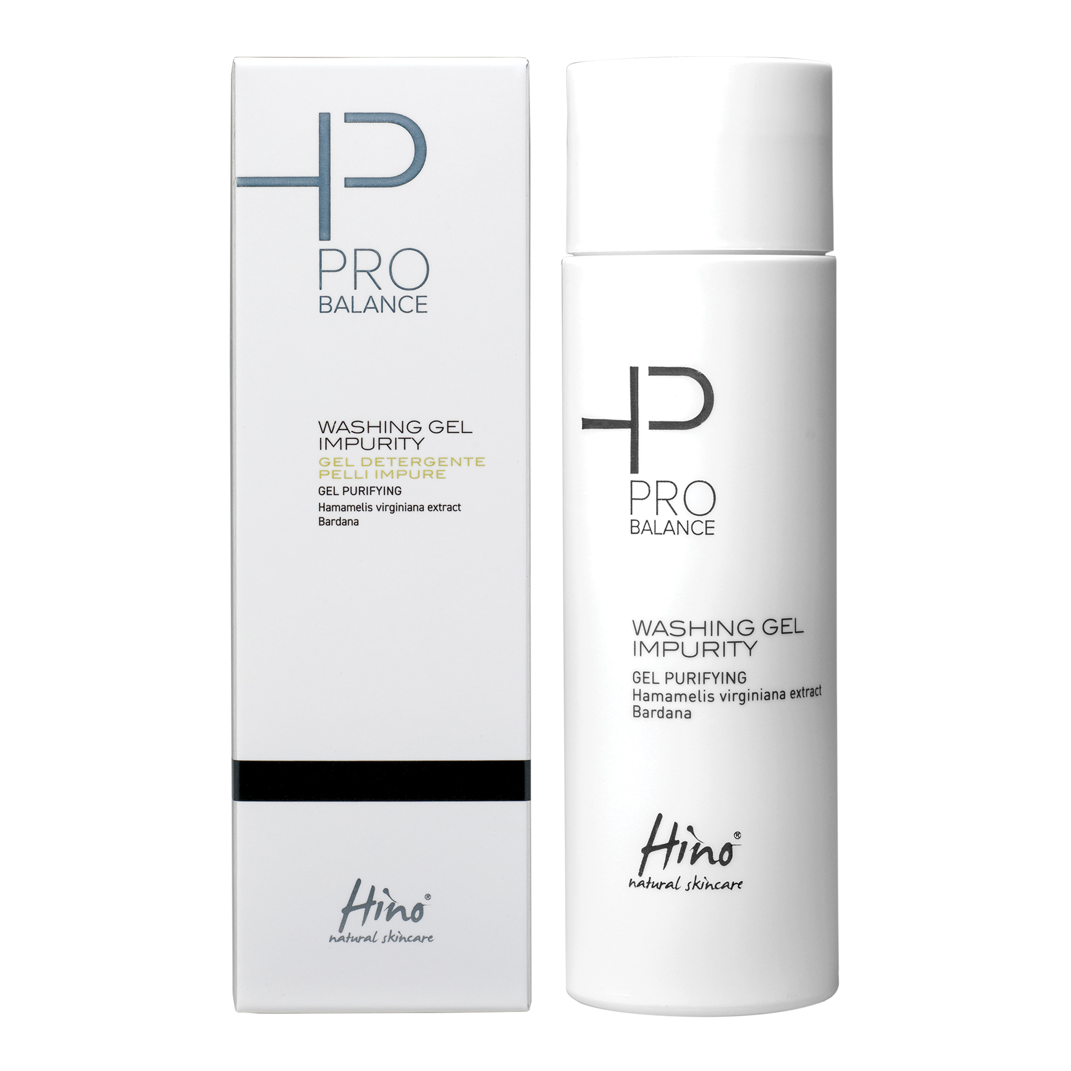 Hino natural skincare pro balance washing gel impurity gel detergente pelli impure 200 ml