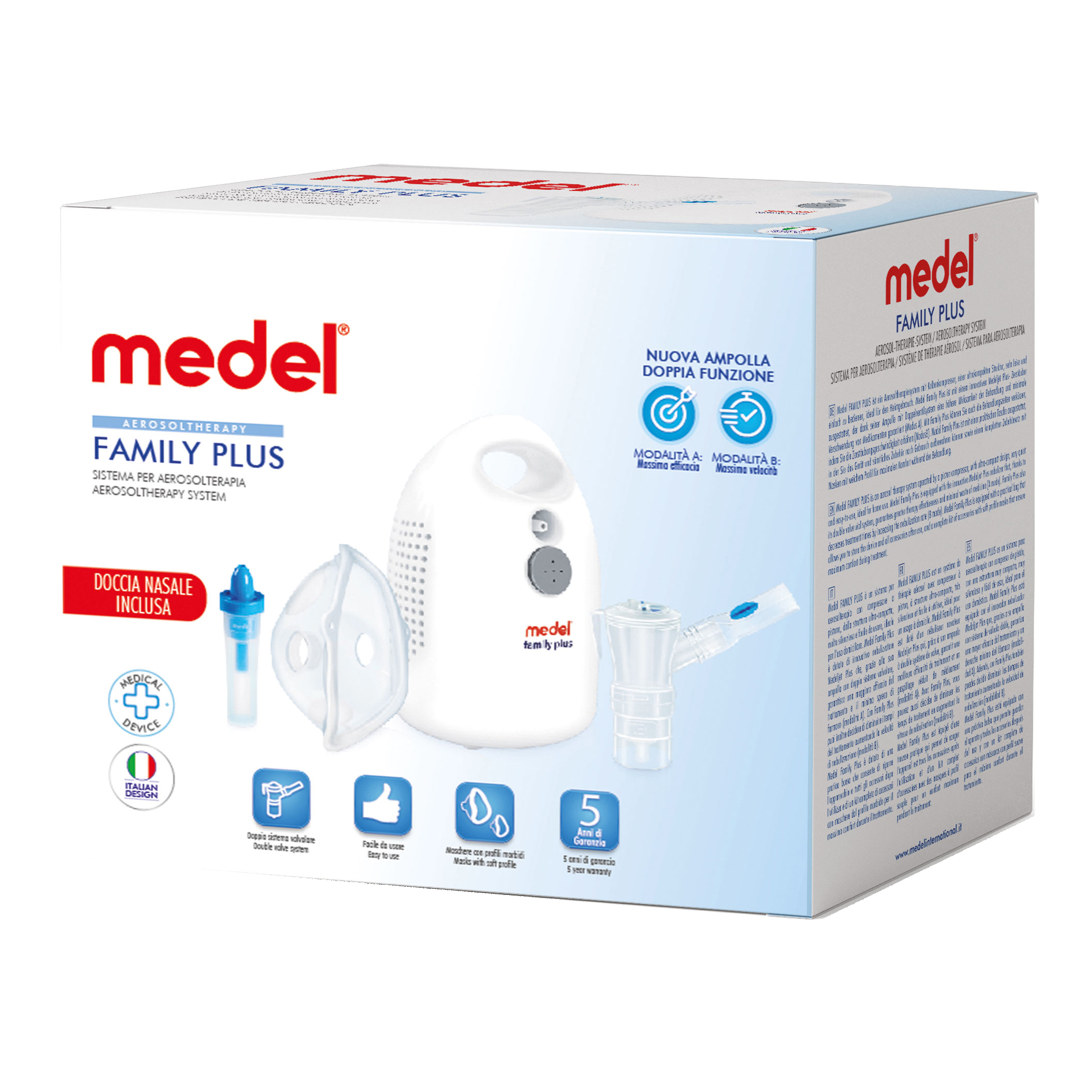 Medel family plus aerosol con doccia nasale