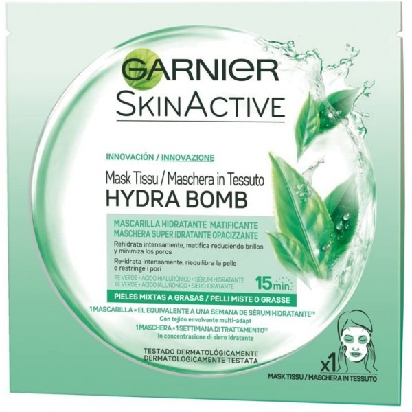 Skin Active Hydra Bomb maschera in tessuto super idratante opacizzante per pelli miste o grasse