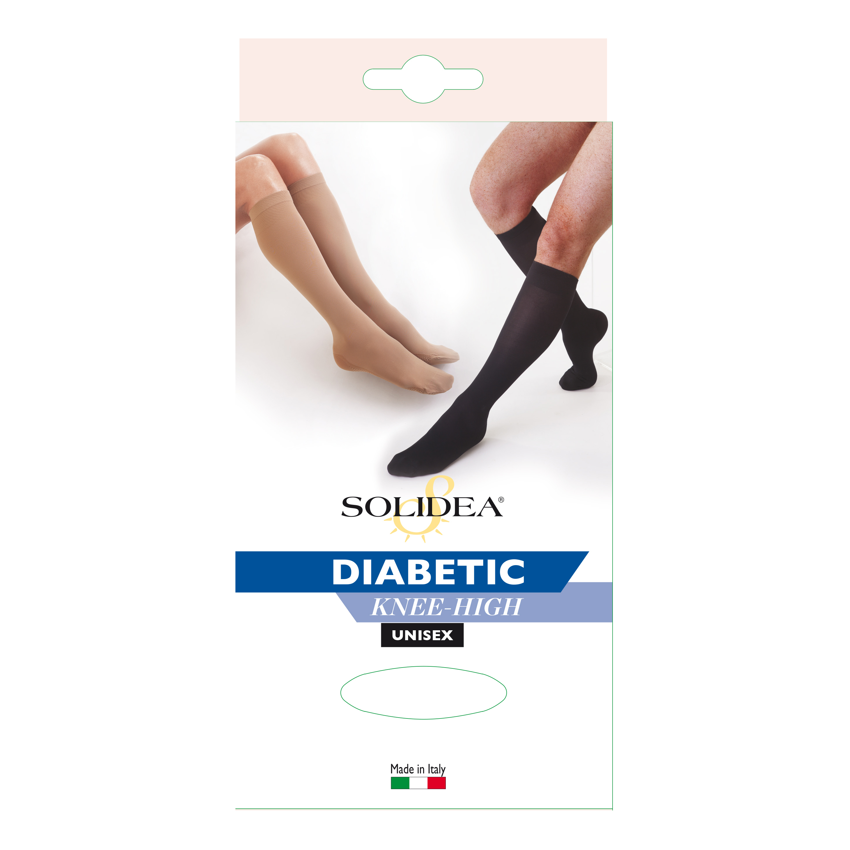 Diabetic knee-high bianco 3-l