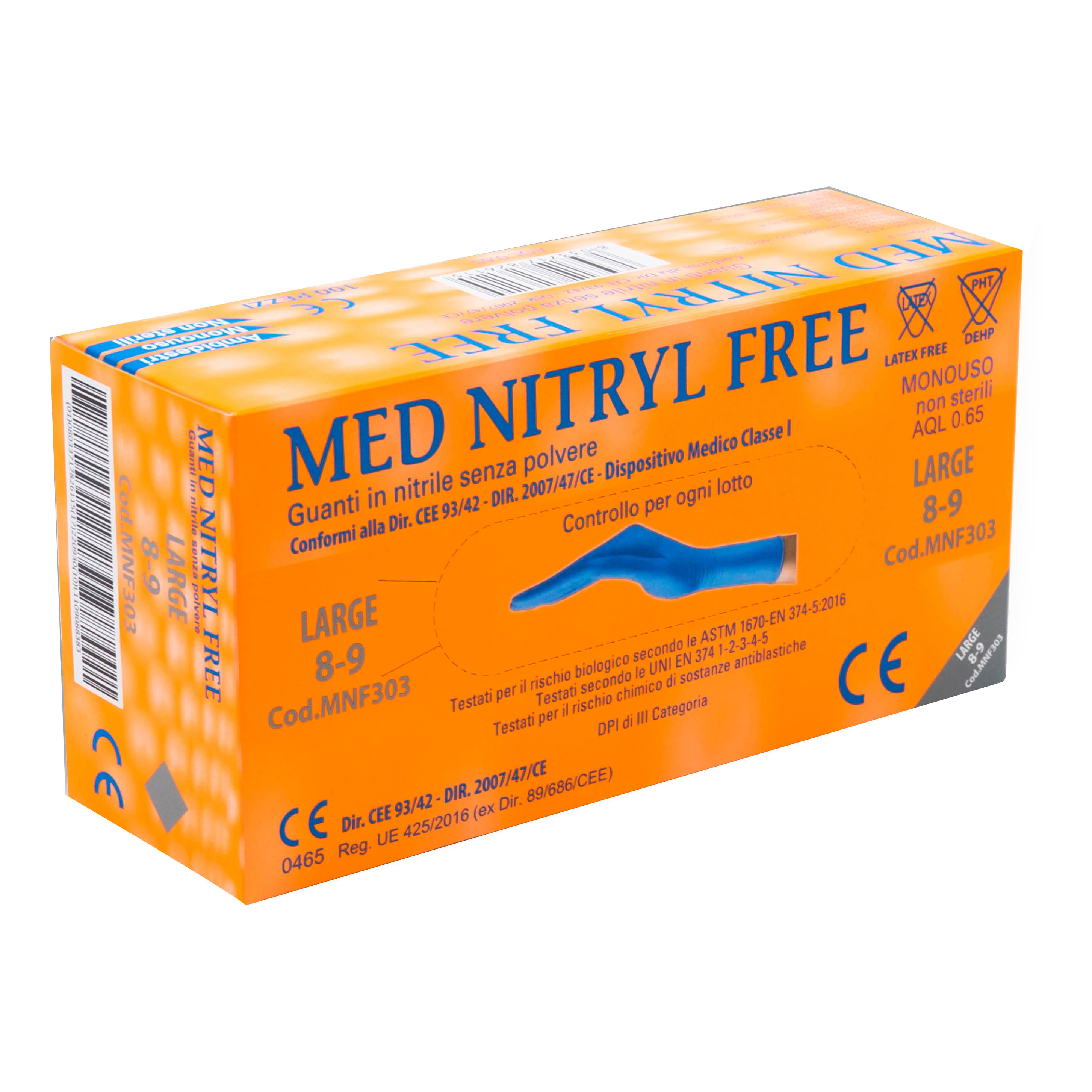 Guanti Nitr S/pol M 100pezzi Gammad