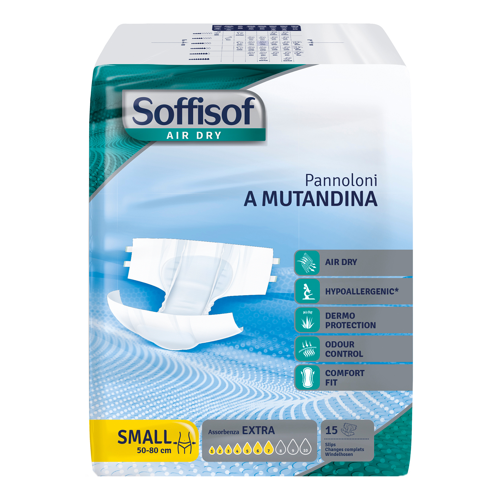 Soffisof air dry pannolino mutandina extra s 15 pezzi