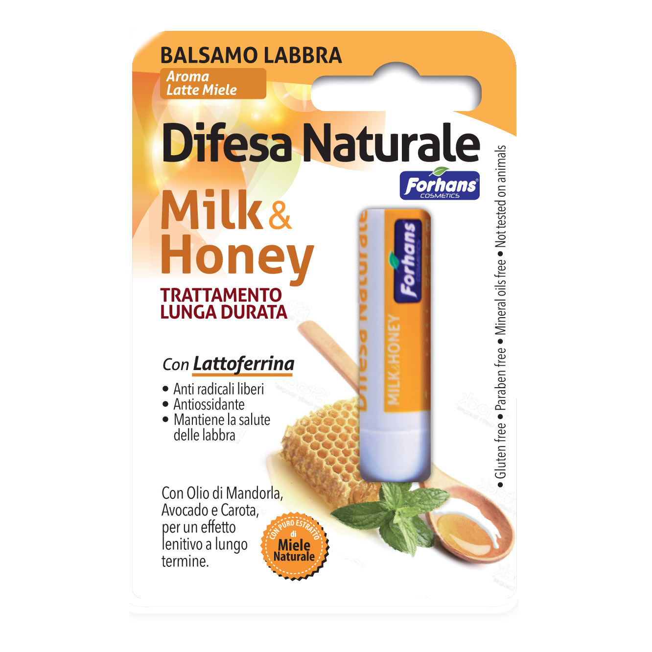 Forhans Balsamo Labbra Difesa Naturale Milk &amp; Honey