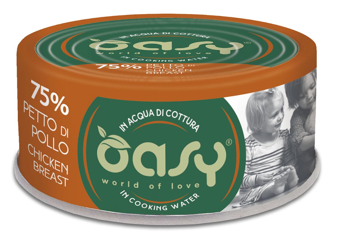 Oasy Gatto More Love In Lattina Adulto Petto Di Pollo 70 Gr