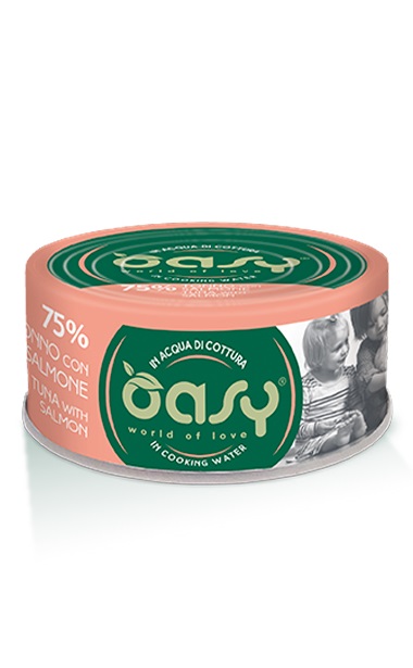 Oasy Gatto More Love In Lattina Adulto Tonno & Salmone 70 Gr