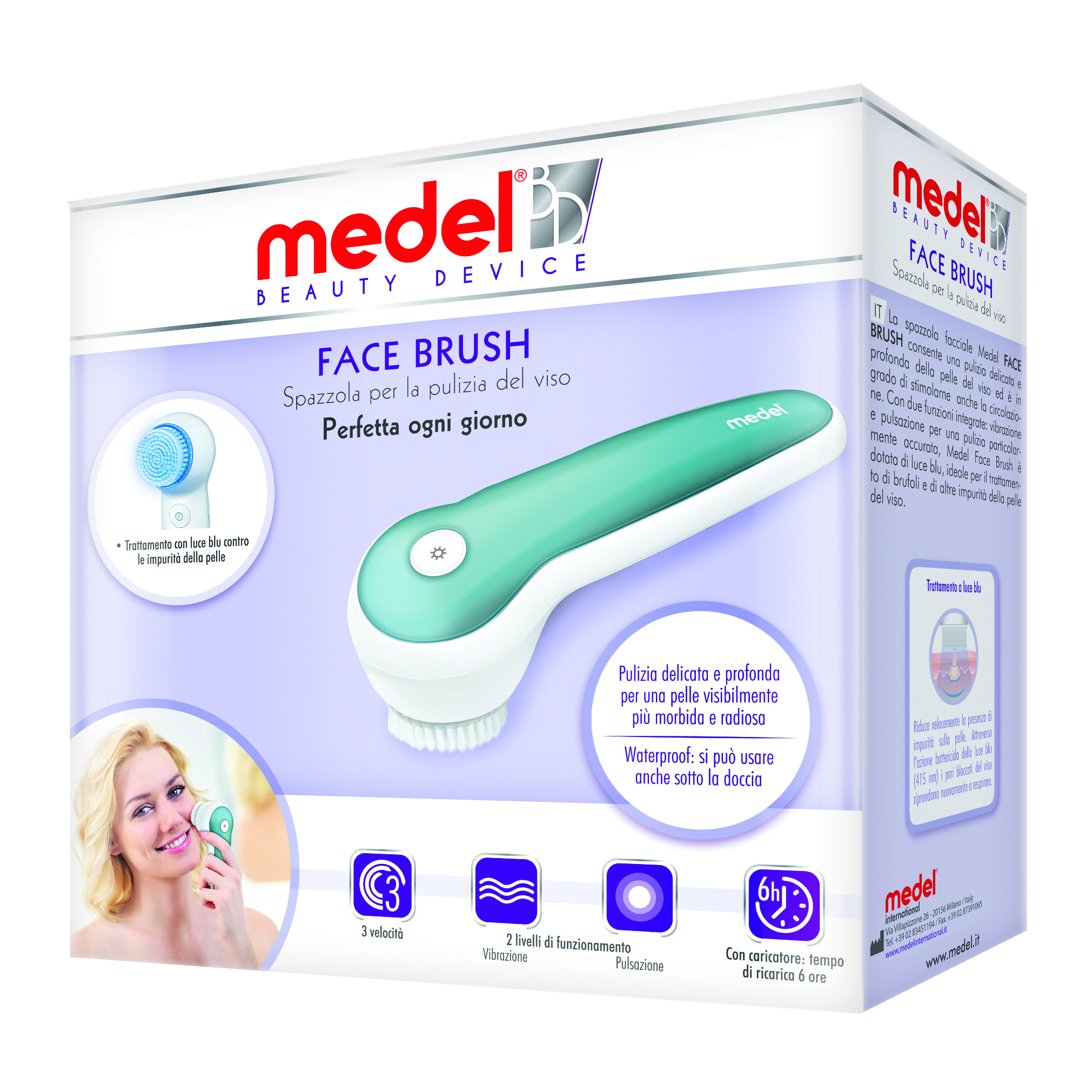 Medel beauty face brush spazzola facciale per il viso