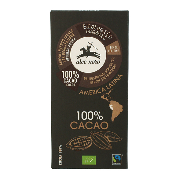Alce Nero Tavoletta Cacao 100% Biologico 50g