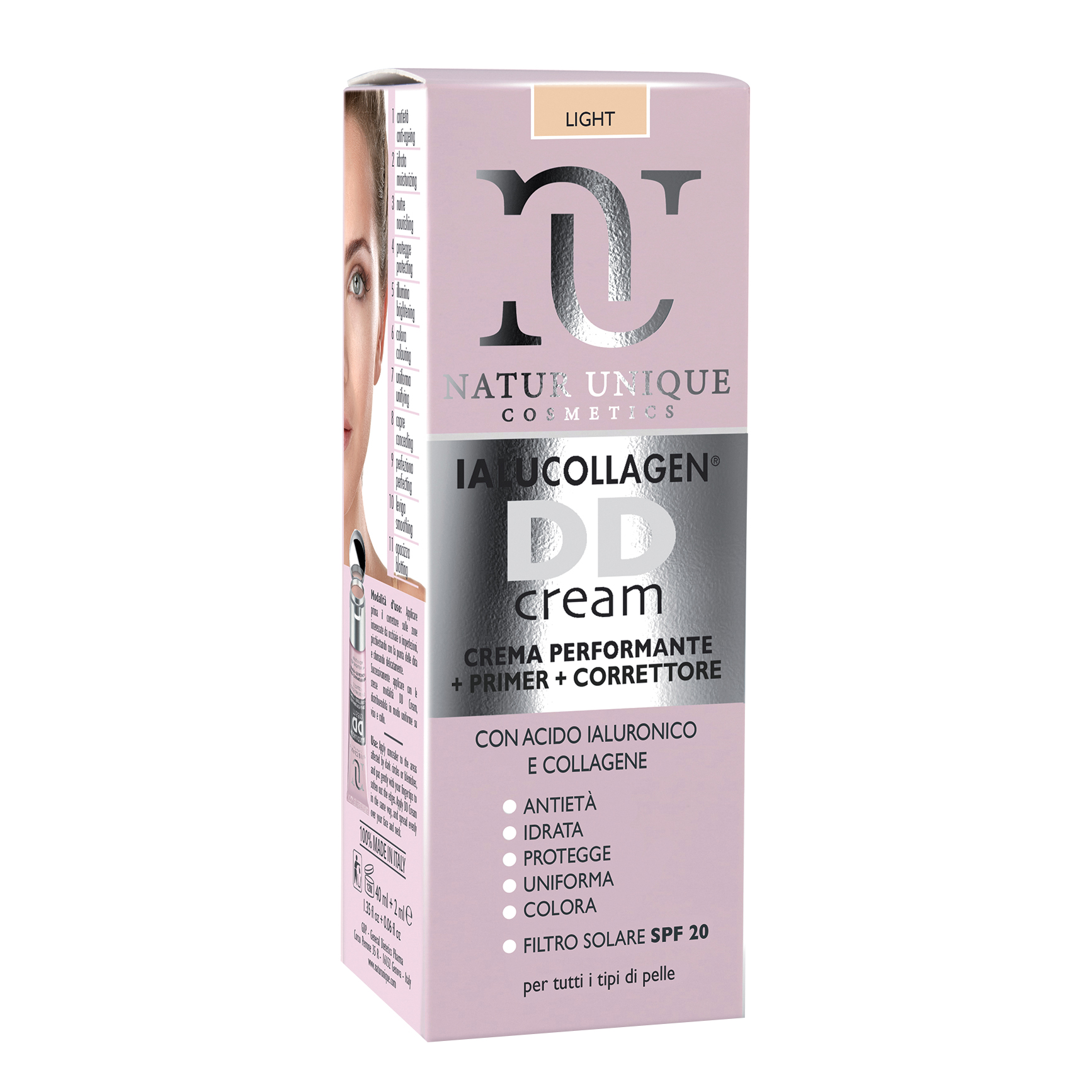 Natur unique dd cream light 40 ml + correttore 2 ml