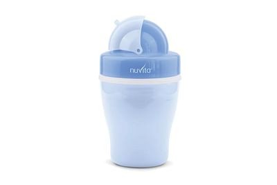 Nuvita tazza con cannuccia e doppio isolamento termico blu 18 m+ 200 ml