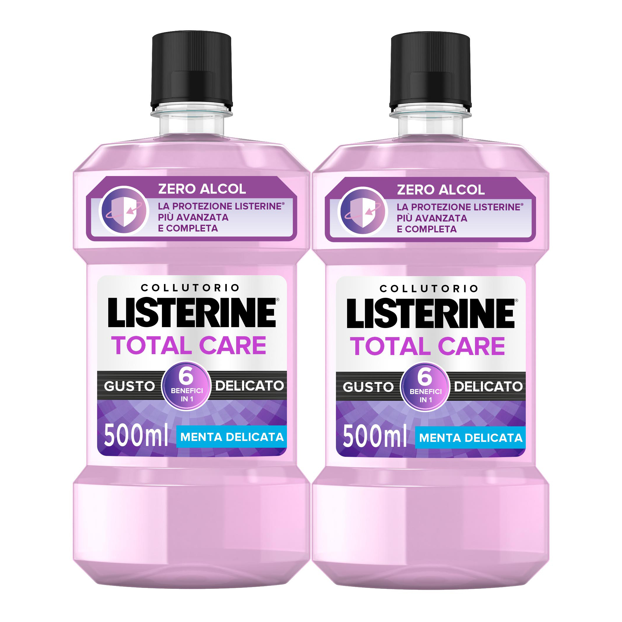 Listerine total care zero 2 pezzi 500 ml