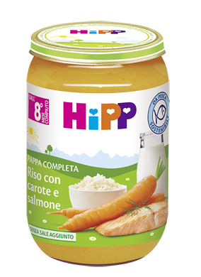 Hipp riso carote/salmone 220g