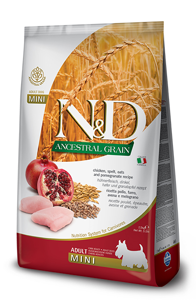 N&amp;d low grain dog chicken &amp; pomegranate adult mini 7 kg