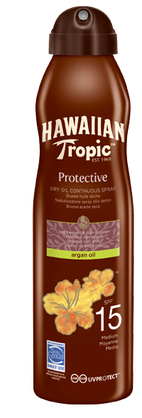 Hawaiian tropic can spray argan oil spf15 177 ml