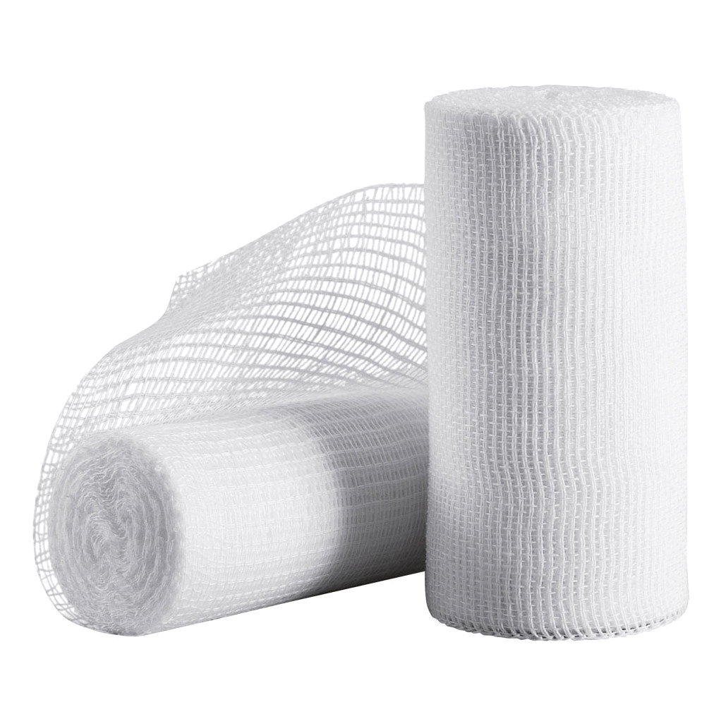 Benda idrofila di garza orlata di cotone bianco monouso altezza 15 cm lunghezza 5 m titolo 12/8 1 pezzo