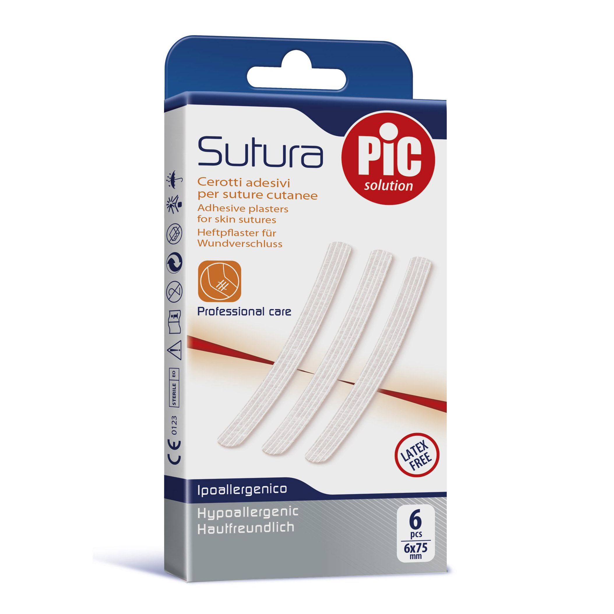 Pic Cerotti Per Sutura 6 X 75 Mm 6 Pezzi