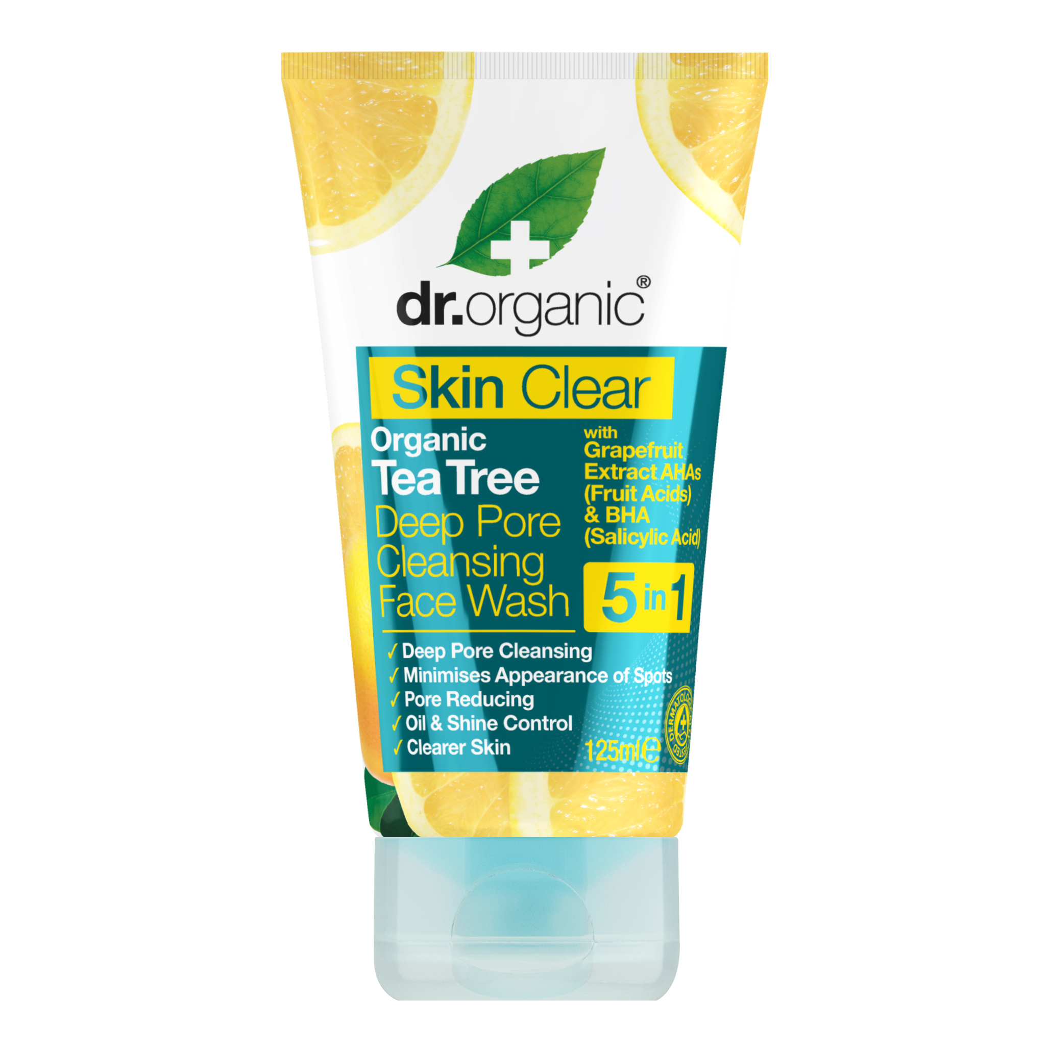 Dr organic skinclear facewash detergente viso 125 ml