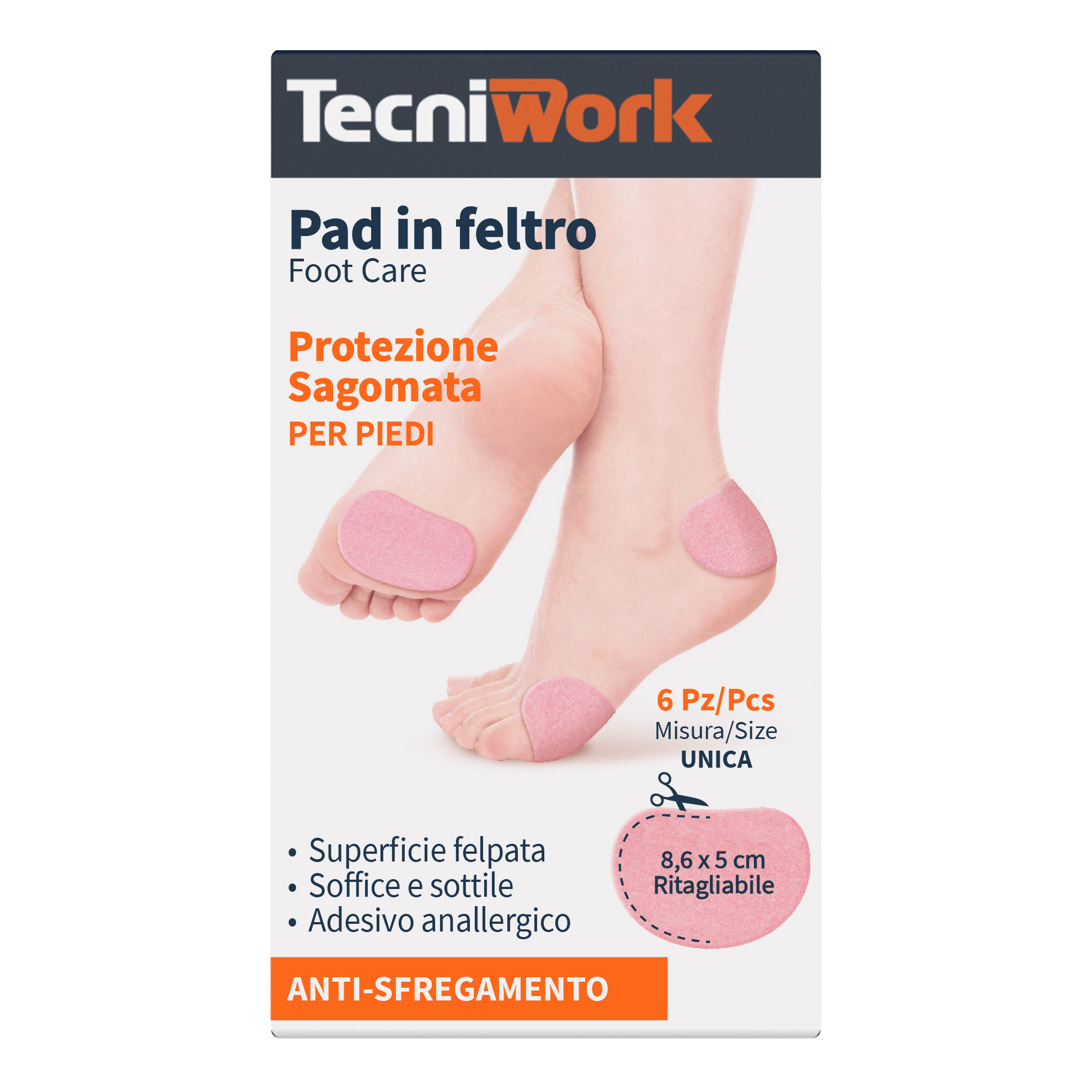 Pad in feltro sagomato 8x6x5cm