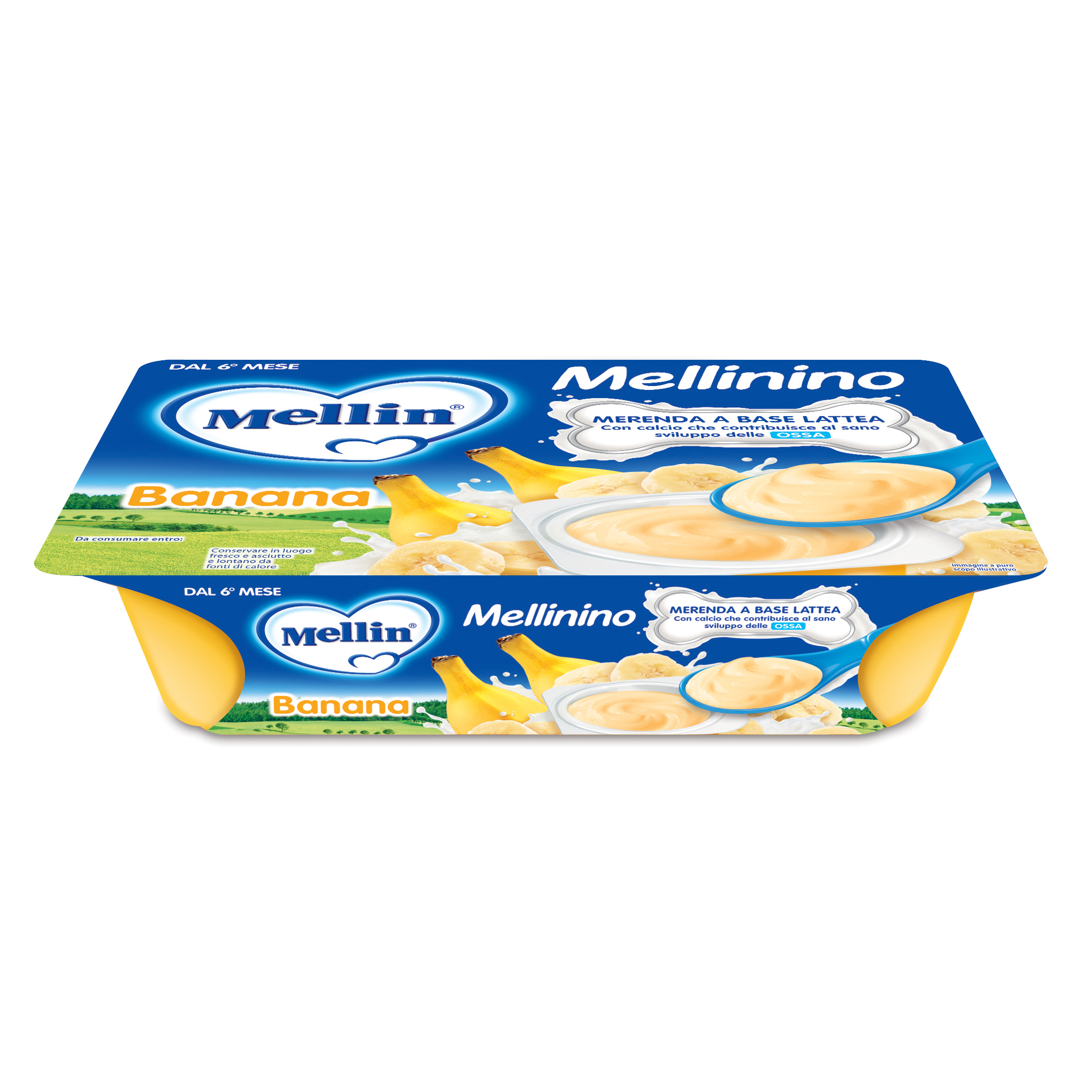 Mellinino mer.banana 6x55g