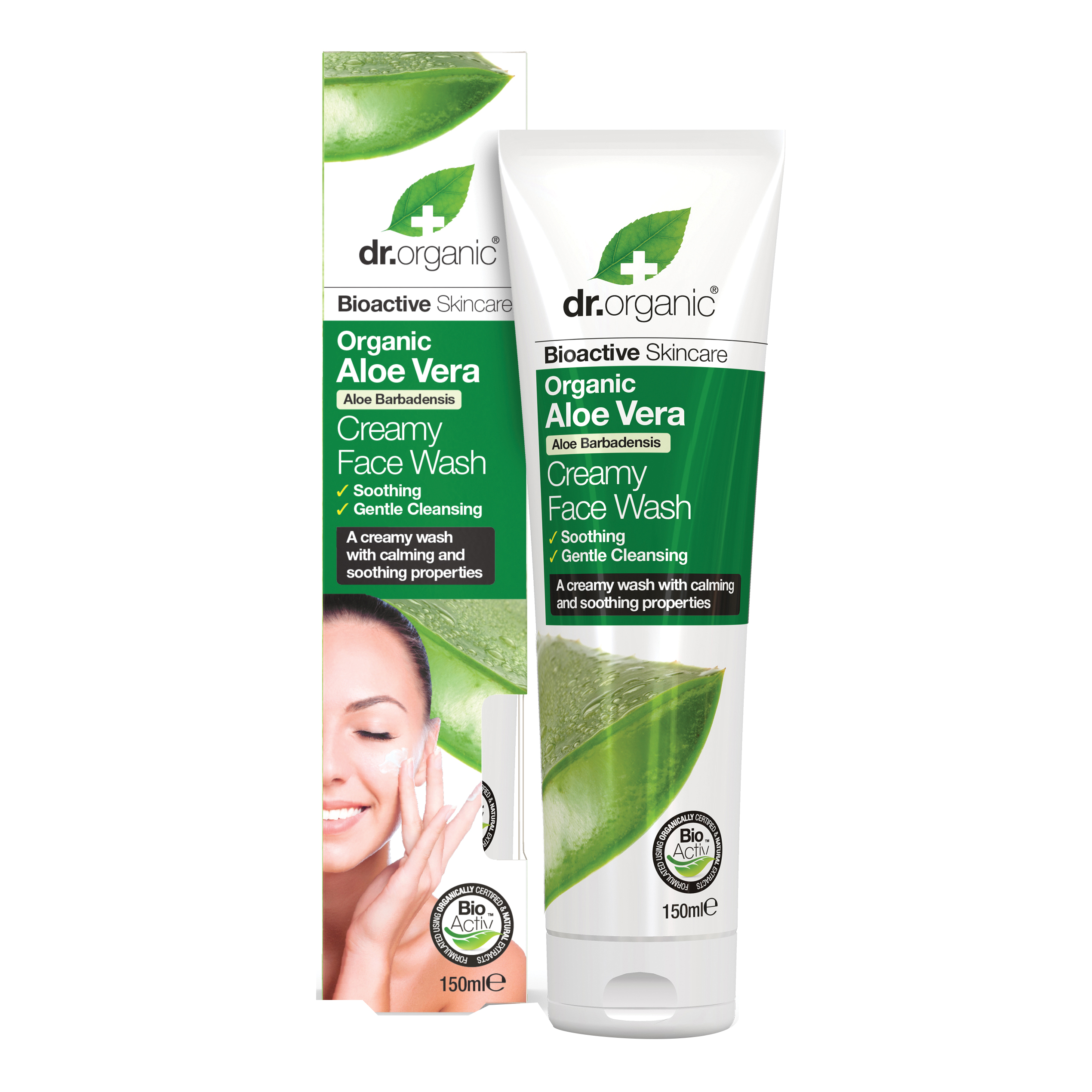Dr organic aloe vera face wash detergente viso 150 ml