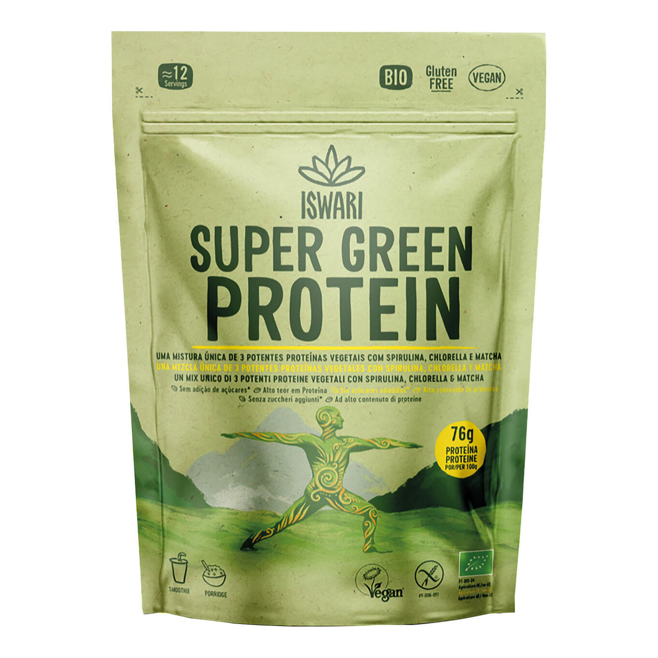 Super green protein bio 250 g iswari