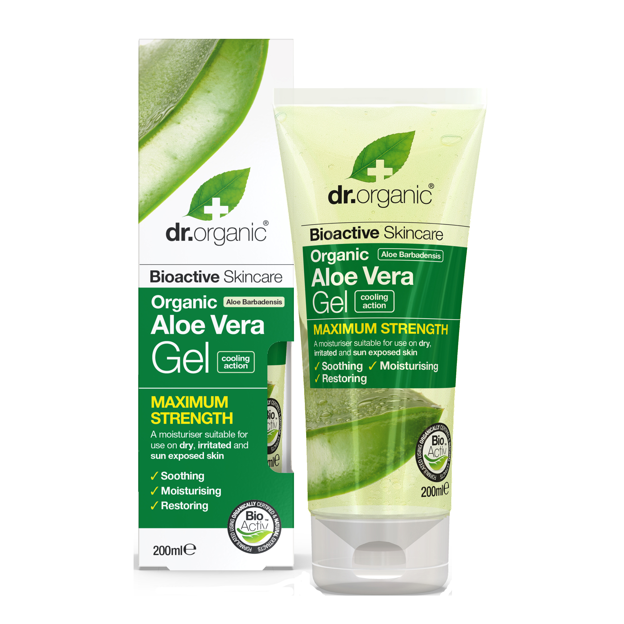 Dr organic aloe gel corpo 200 ml