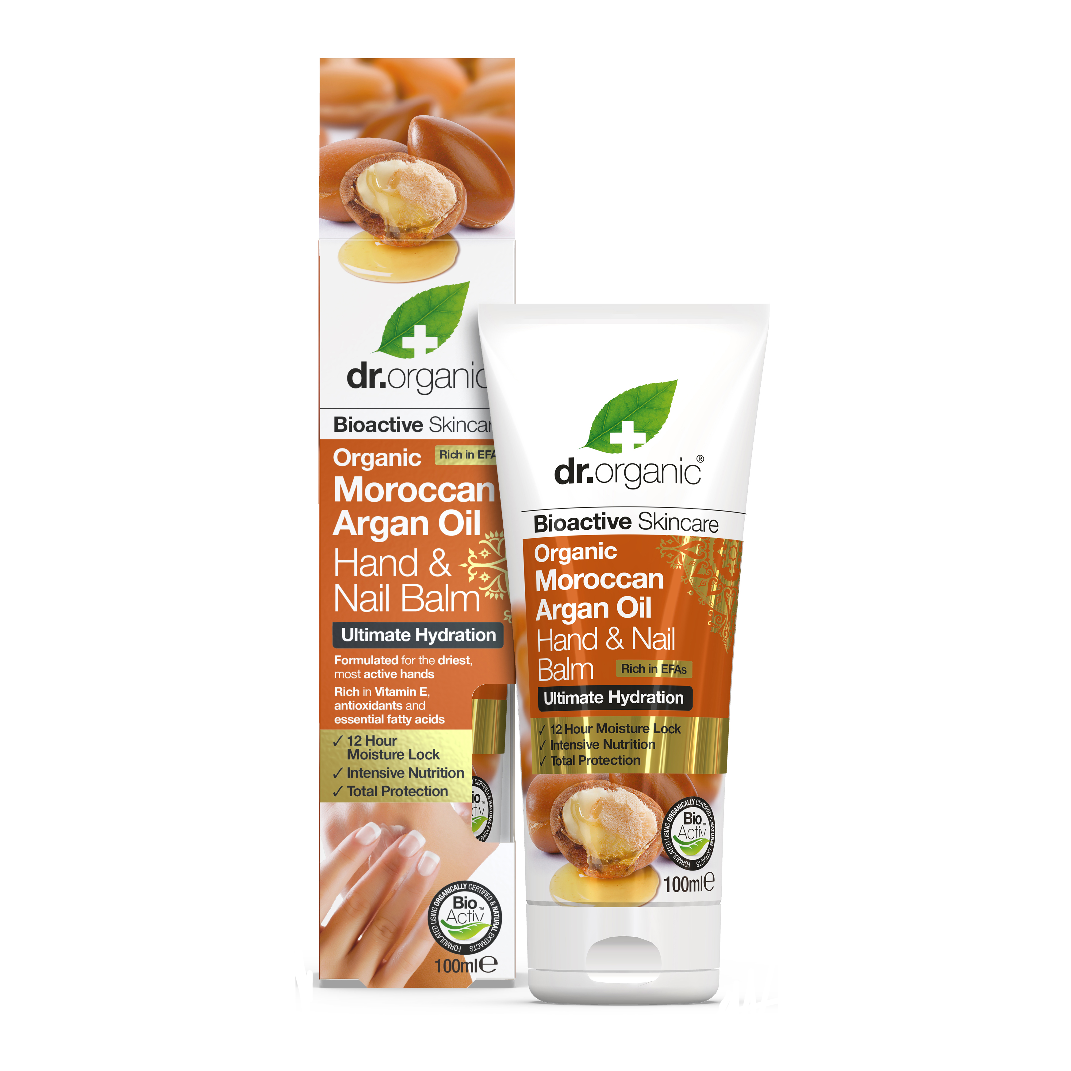 Dr organic argan hand&amp;nail balm crema mani unghie 100 g