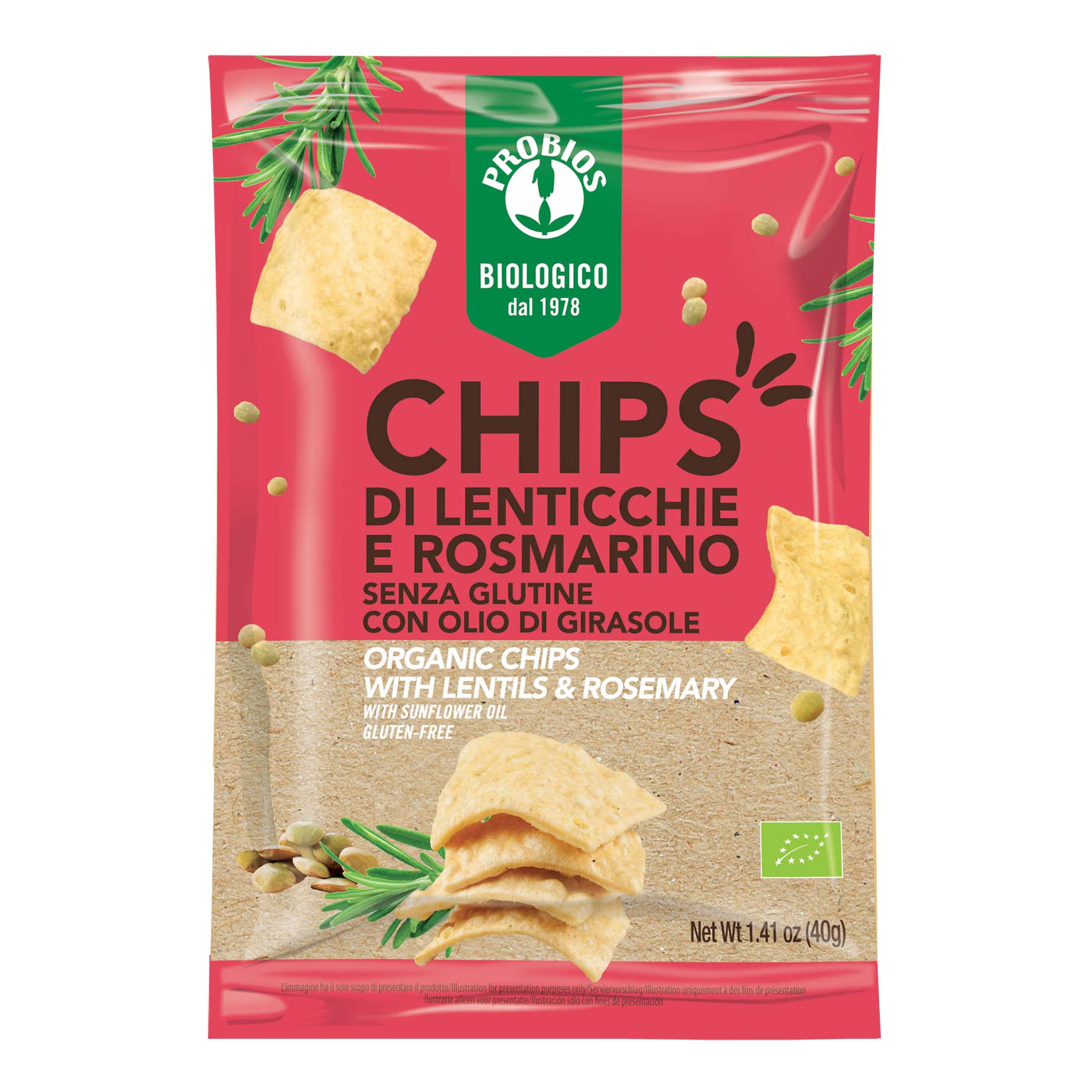 Probios chips lent/rosm.40g