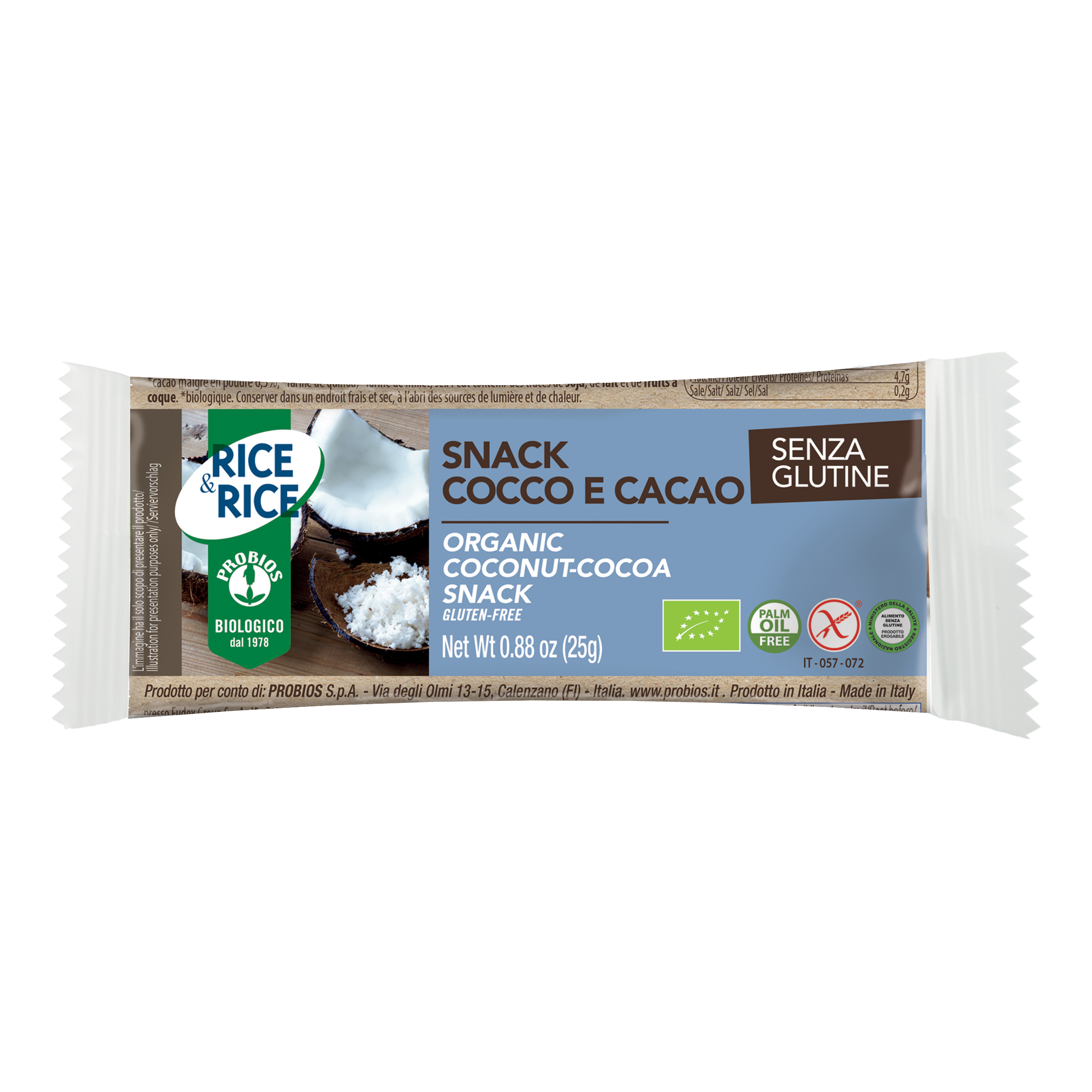 Rice&amp;rice snack cocco cacao 25 g
