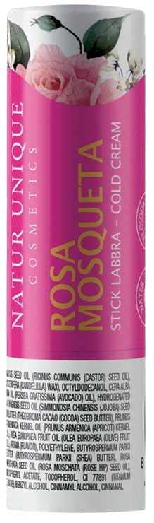 Natur unique stick labbra rosa mosqueta