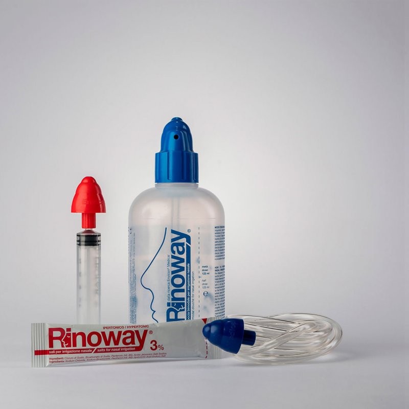 Rinoway doccia per irrigazione nasale + 15 sali ipertonici