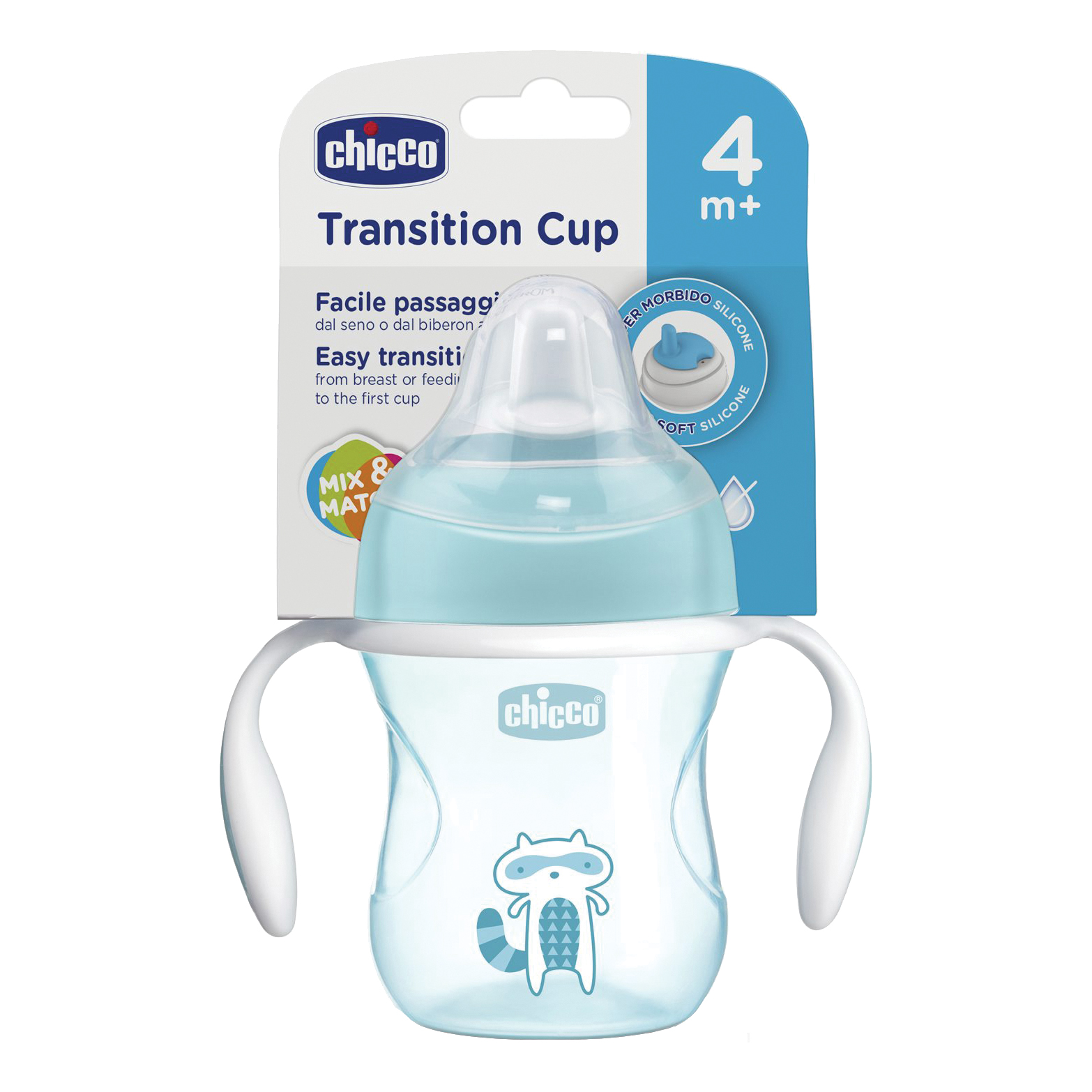 Chicco tazza transition azzurro 4m+