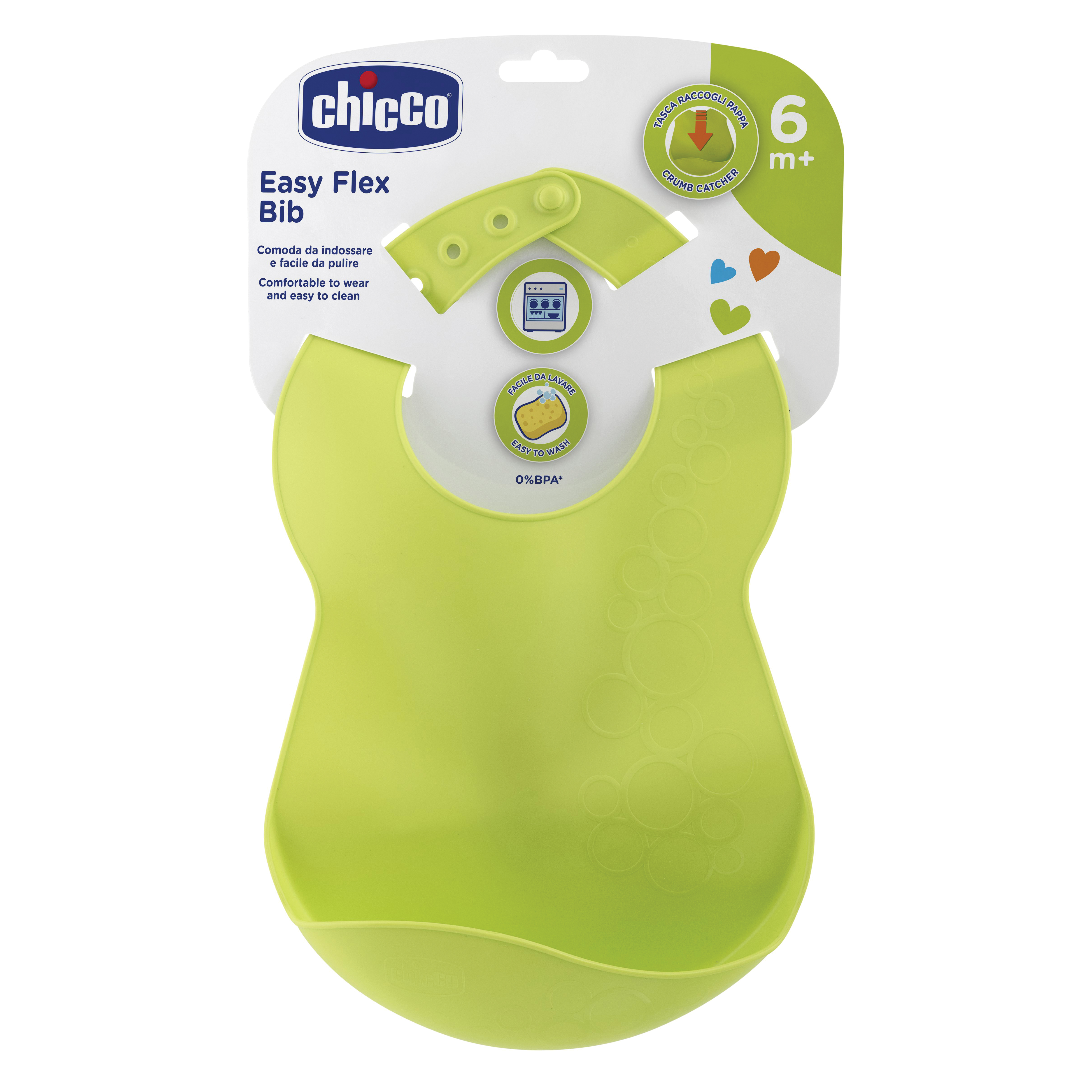 Chicco Bavaglina Rigida Verde 6m+