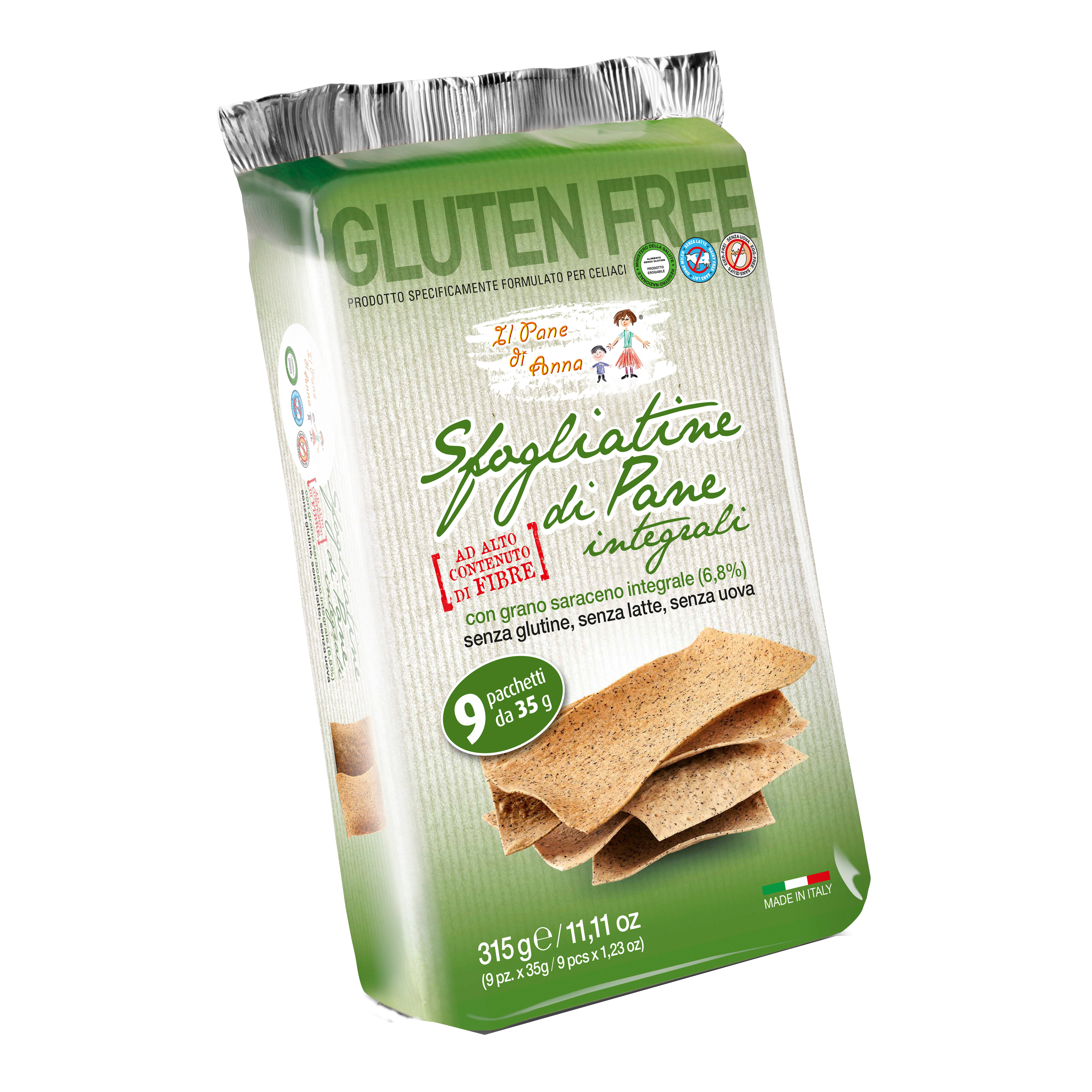 Pane Anna Sfogliatine Integrale 250g