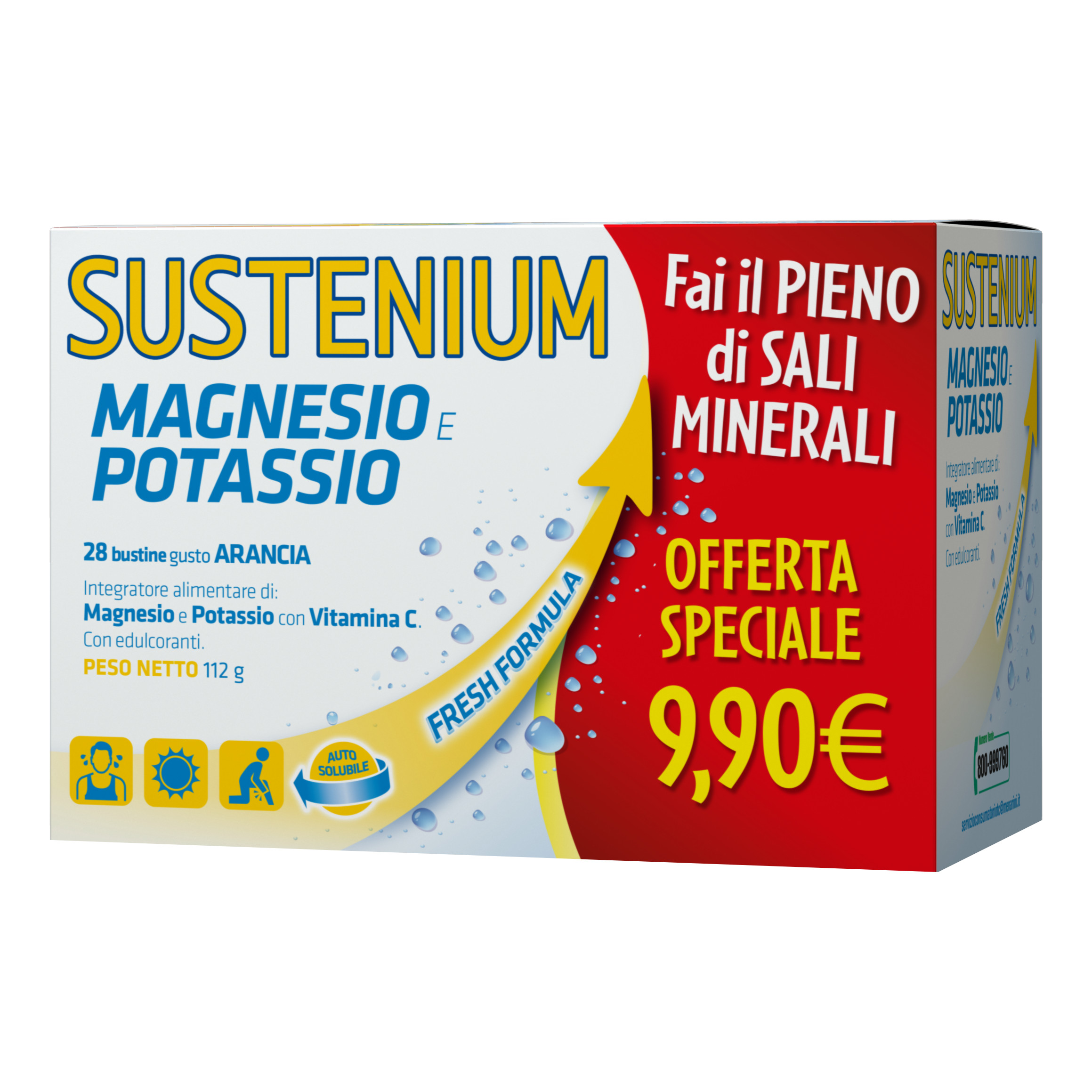 Sustenium magnesio potassio 28 bustine 112 g promo