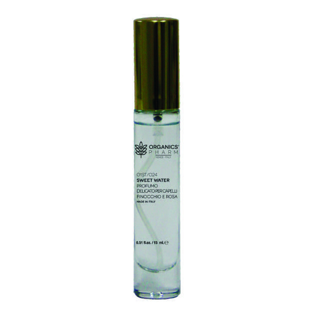 Organics pharm sweet water profumo delicato per capelli finocchio e rosa 15 ml
