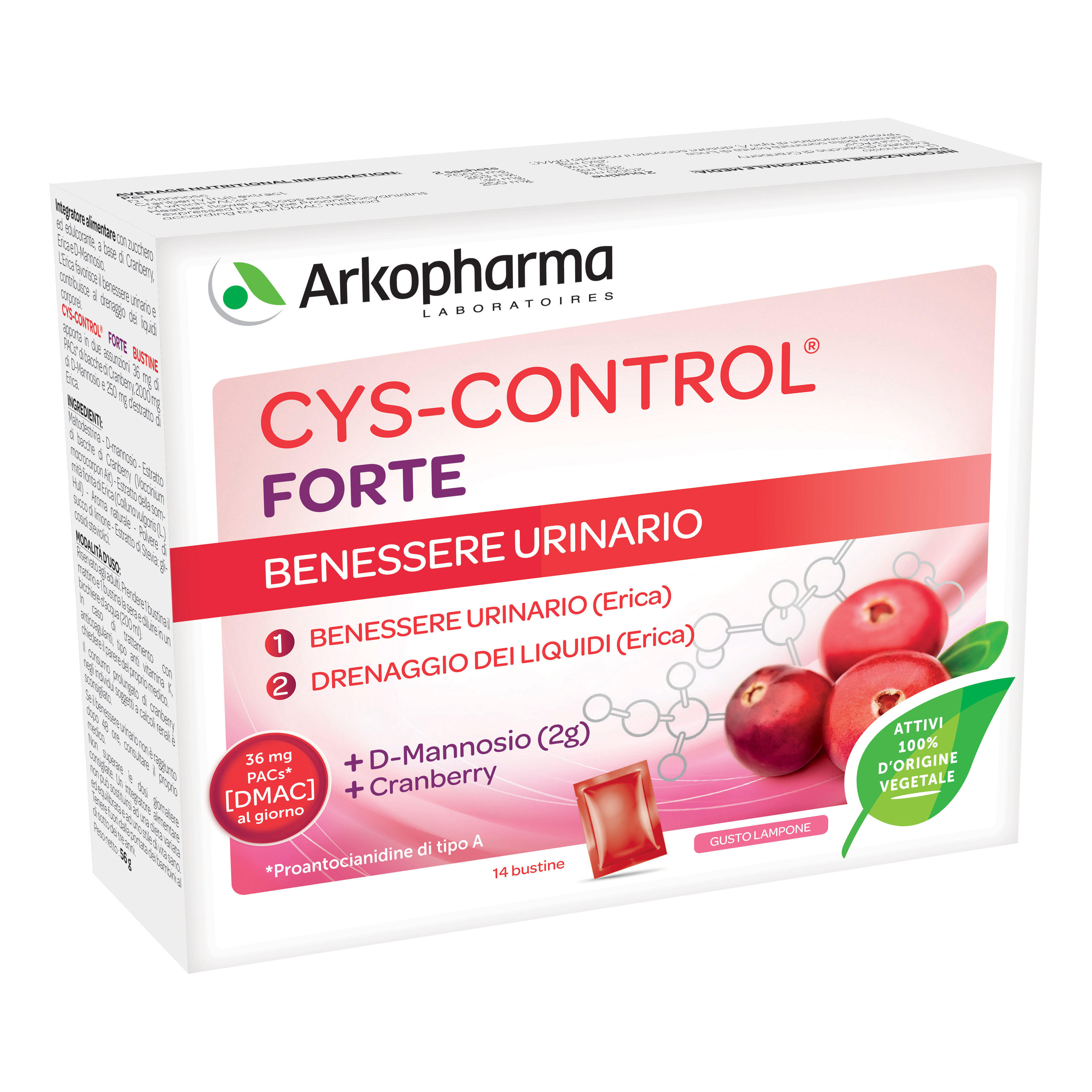 Cys-control plus Bustine14 Bustine
