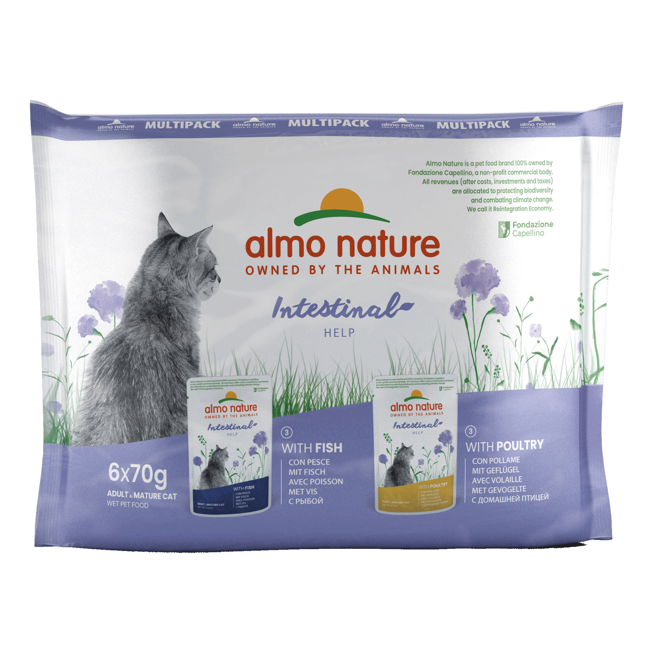 Pfc daily functional cat 70 multimulti pack sensitive con pesce e sensitive con pollame 6 x 11 g