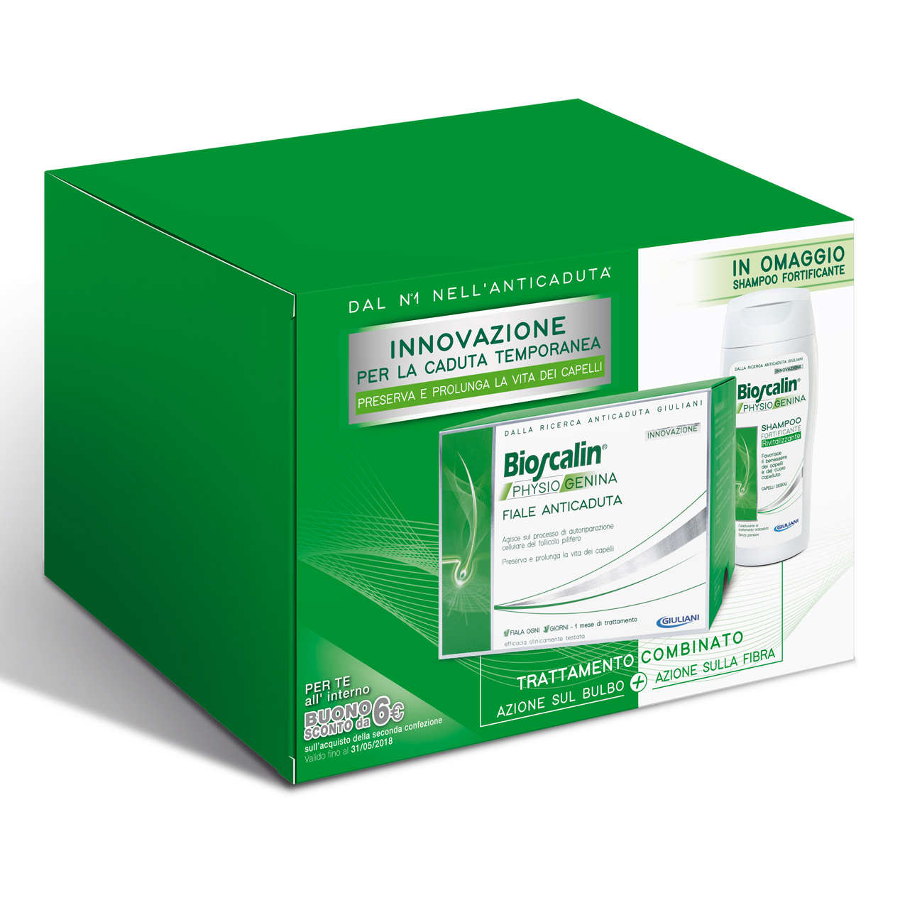 Bioscalin Physiogenina 10 Fiale Da 3,5 Ml + Shampoo Rivitalizzante Omaggio