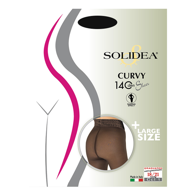 Curvy 140 sheer collant camel 4l-xl