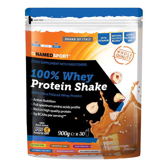 100% whey protein shake hazelnut cream 900 g