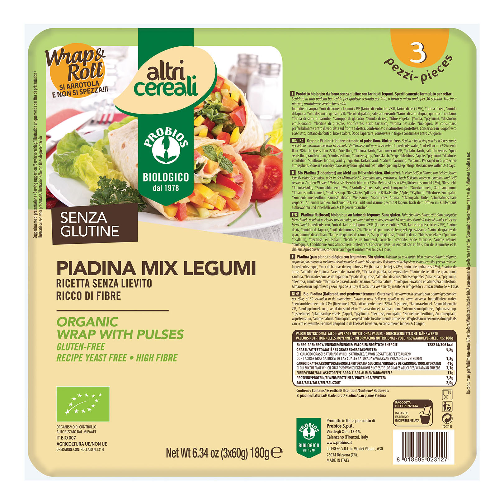 Altricereali piadina mix leg.