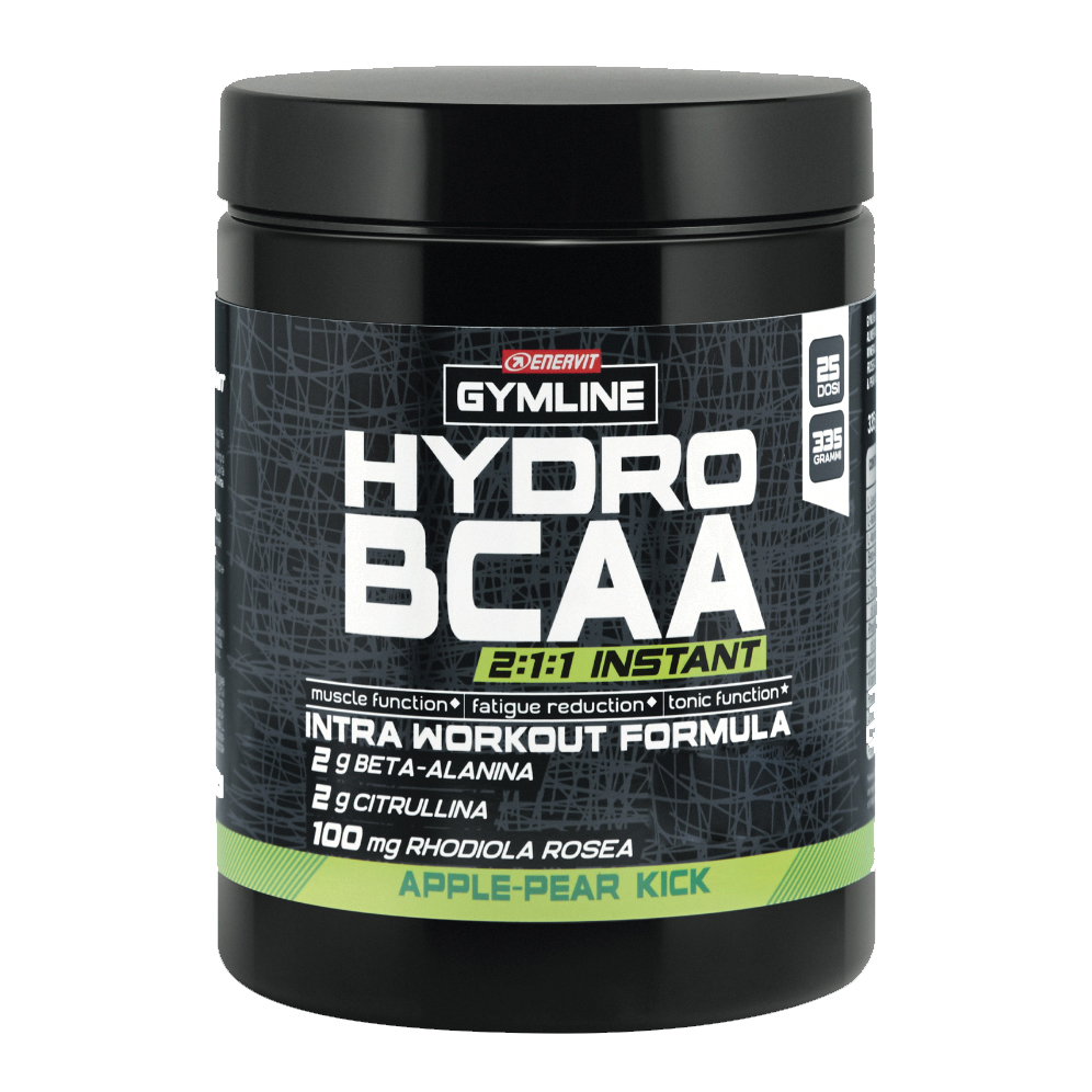 Gymline muscle hydro bcaa instant apple &amp; pear polvere 335 g