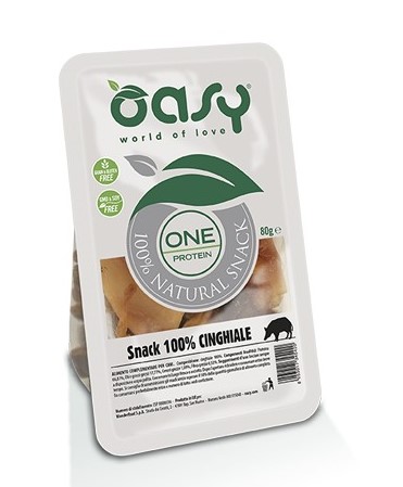 Oasy Cane Snack Oap Cinghiale 100% 80 Gr